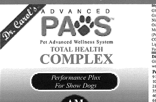 DR. CAROL'S ADVANCES PAWS PET ADVANCED WELLNESS SYSTEM