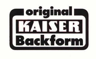 ORIGINAL KAISER BACKFORM