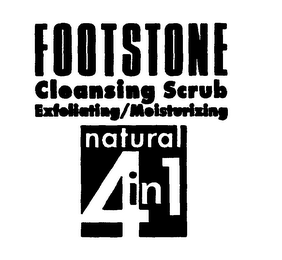 FOOTSTONE CLEANSING SCRUB EXFOLIATING/MOISTURIZING NATURAL 4 IN 1