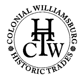 COLONIAL WILLIAMSBURG HISTORIC TRADES CWHT