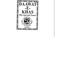 DAAWAT-E-KHAS THE SPECIAL FEAST D SEAL OF QUALITY NUTURED BY HIMALAYAN WATERS AGED RICE