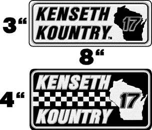 3" KENSETH KOUNTRY 17 8" 4" KENSETH KOUNTRY 17