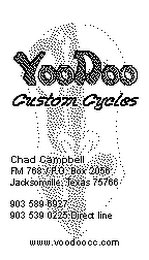 VOODOO CUSTOM CYCLES CHAD CAMPBELL FM 768/P.O. BOX 2056 JACKSONVILLE, TEXAS 75766 WWW.VOODOO.COM