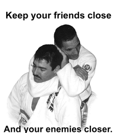 KEEP YOUR FRIENDS CLOSE AND YOUR ENEMIES CLOSER.