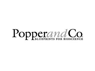POPPERANDCO. BLUEPRINTS FOR BIOSCIENCE