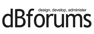 DESIGN, DEVELOP, ADMINISTER DBFORUMS