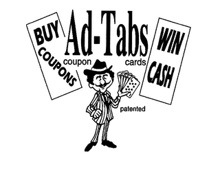 AD-TABS COUPON CARDS BUY COUPONS WIN CASH PATENTED
