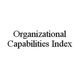 ORGANIZATIONAL CAPABILITIES INDEX