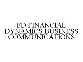 FD FINANCIAL DYNAMICS BUSINESS COMMUNICATIONS