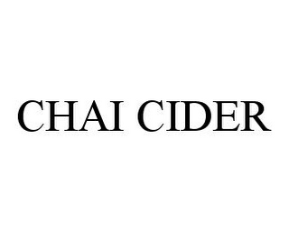 CHAI CIDER