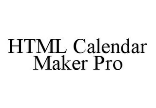 HTML CALENDAR MAKER PRO