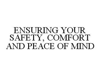 ENSURING YOUR SAFETY, COMFORT AND PEACE OF MIND