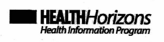 HEALTHHORIZONS HEALTH INFORMATION PROGRAM