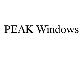 PEAK WINDOWS