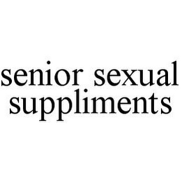 SENIOR SEXUAL SUPPLEMENTS