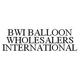 BWI BALLOON WHOLESALERS INTERNATIONAL