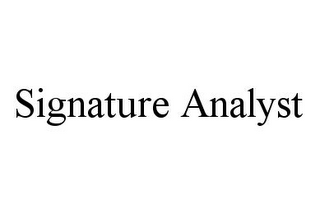 SIGNATURE ANALYST