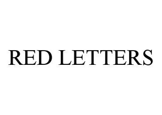 RED LETTERS