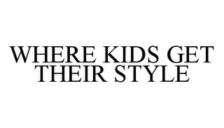 WHERE KIDS GET THEIR STYLE