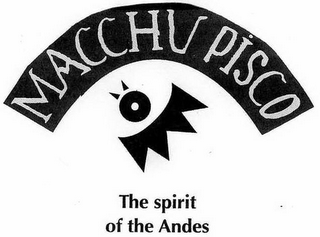 MACCHU PISCO THE SPIRIT OF THE ANDES