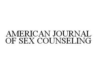 AMERICAN JOURNAL OF SEX COUNSELING