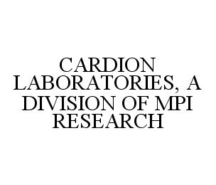 CARDION LABORATORIES, A DIVISION OF MPI RESEARCH