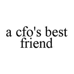 A CFO'S BEST FRIEND