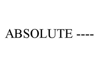 ABSOLUTE ----