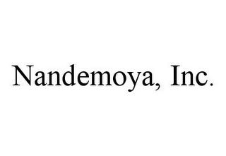 NANDEMOYA, INC.