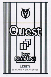 QUEST 1 LOW NICOTINE LIGHTS 20 CLASS A CIGARETTES