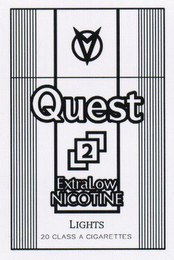 QUEST 2 EXTRALOW NICOTINE LIGHTS 20 CLASS A CIGARETTES