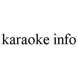 KARAOKE INFO