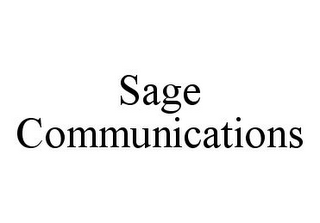 SAGE COMMUNICATIONS