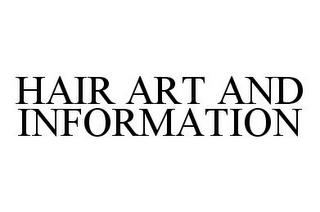 HAIR ART AND INFORMATION