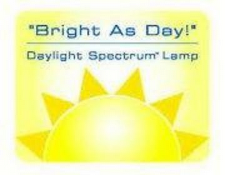 "BRIGHT AS DAY!" DAYLIGHT SPECTRUM LAMP