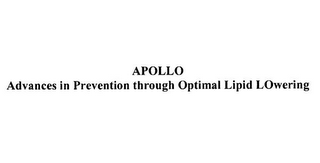 APOLLO ADVANCES IN PREVENTION THROUGH OPTIMAL LIPID LOWERING