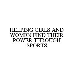 HELPING GIRLS AND WOMEN FIND THEIR POWER THROUGH SPORTS