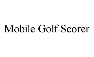 MOBILE GOLF SCORER