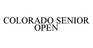 COLORADO SENIOR OPEN