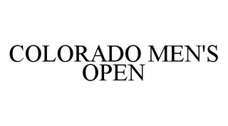 COLORADO MEN'S OPEN