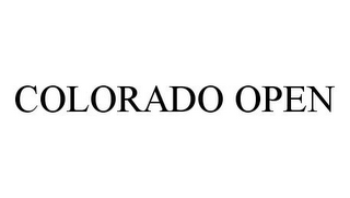 COLORADO OPEN