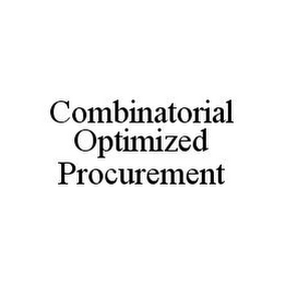 COMBINATORIAL OPTIMIZED PROCUREMENT