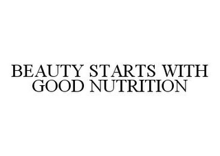 BEAUTY STARTS WITH GOOD NUTRITION