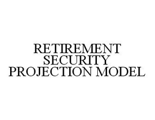 RETIREMENT SECURITY PROJECTION MODEL