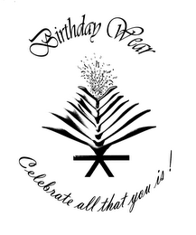 BIRTHDAY WEAR CELEBRATE ALL THAT YOU IS!