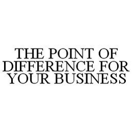 THE POINT OF DIFFERENCE FOR YOUR BUSINESS