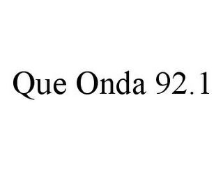 QUE ONDA 92.1