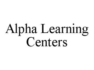 ALPHA LEARNING CENTERS