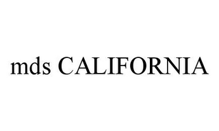 MDS CALIFORNIA