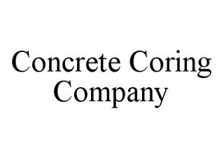 CONCRETE CORING COMPANY
